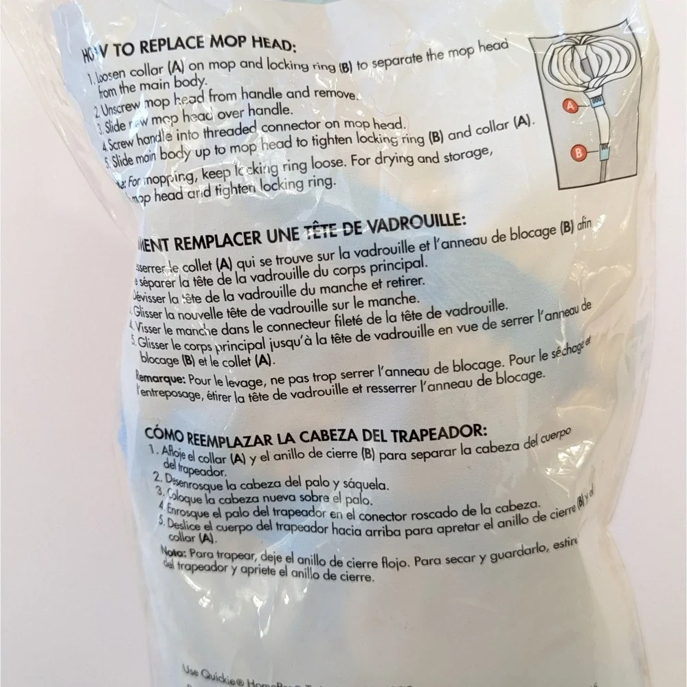 Quickie HomePro Twist Mop Refill #0352 Cotton New Old Stock 2004